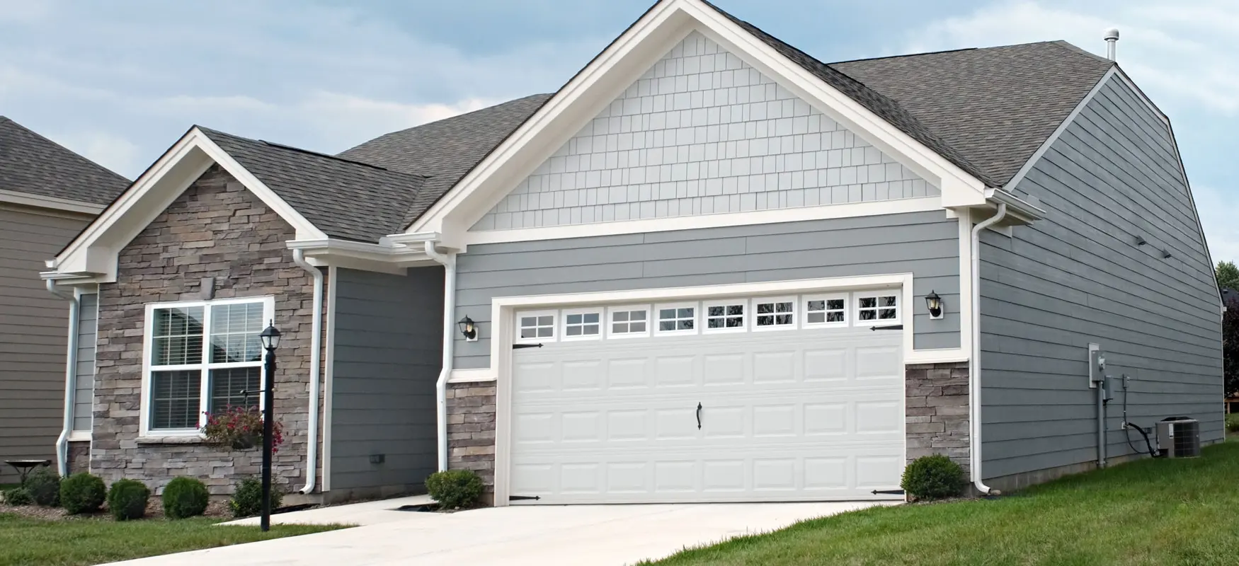 House With Garage and Shake Siding